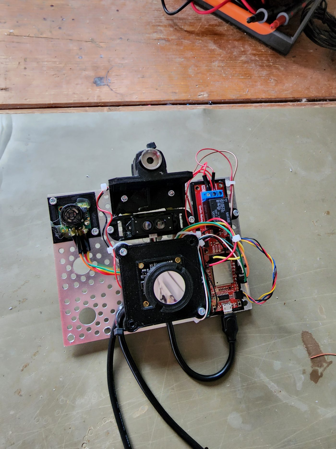 Drone-mounted bathymetry system with green laser and camera