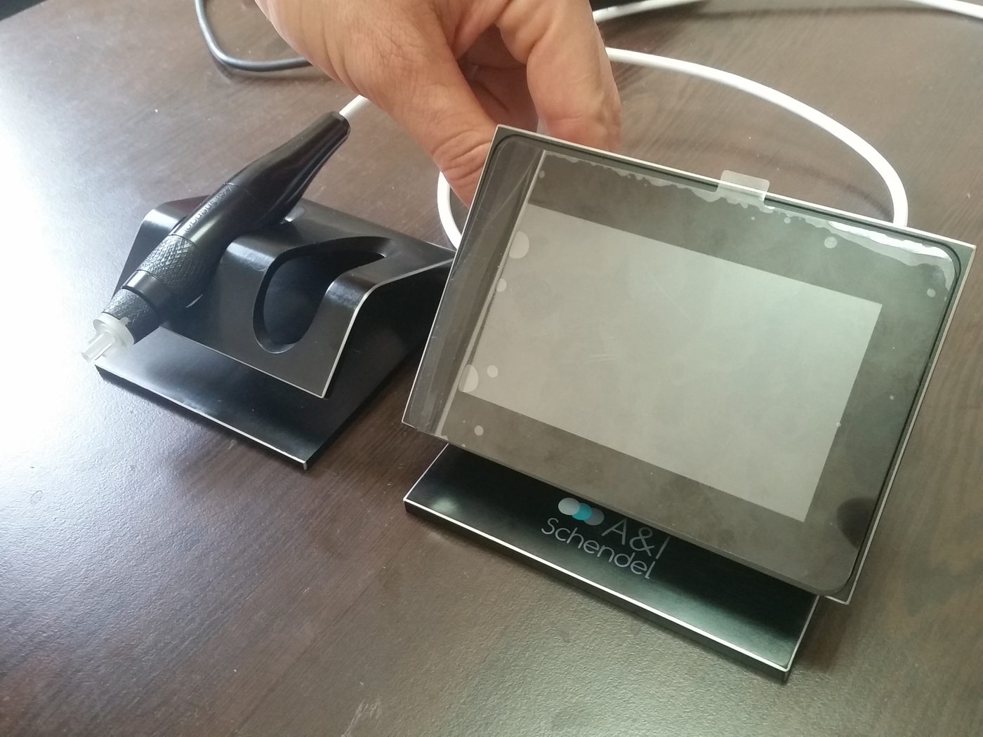 Tattoo assist device with touchscreen console